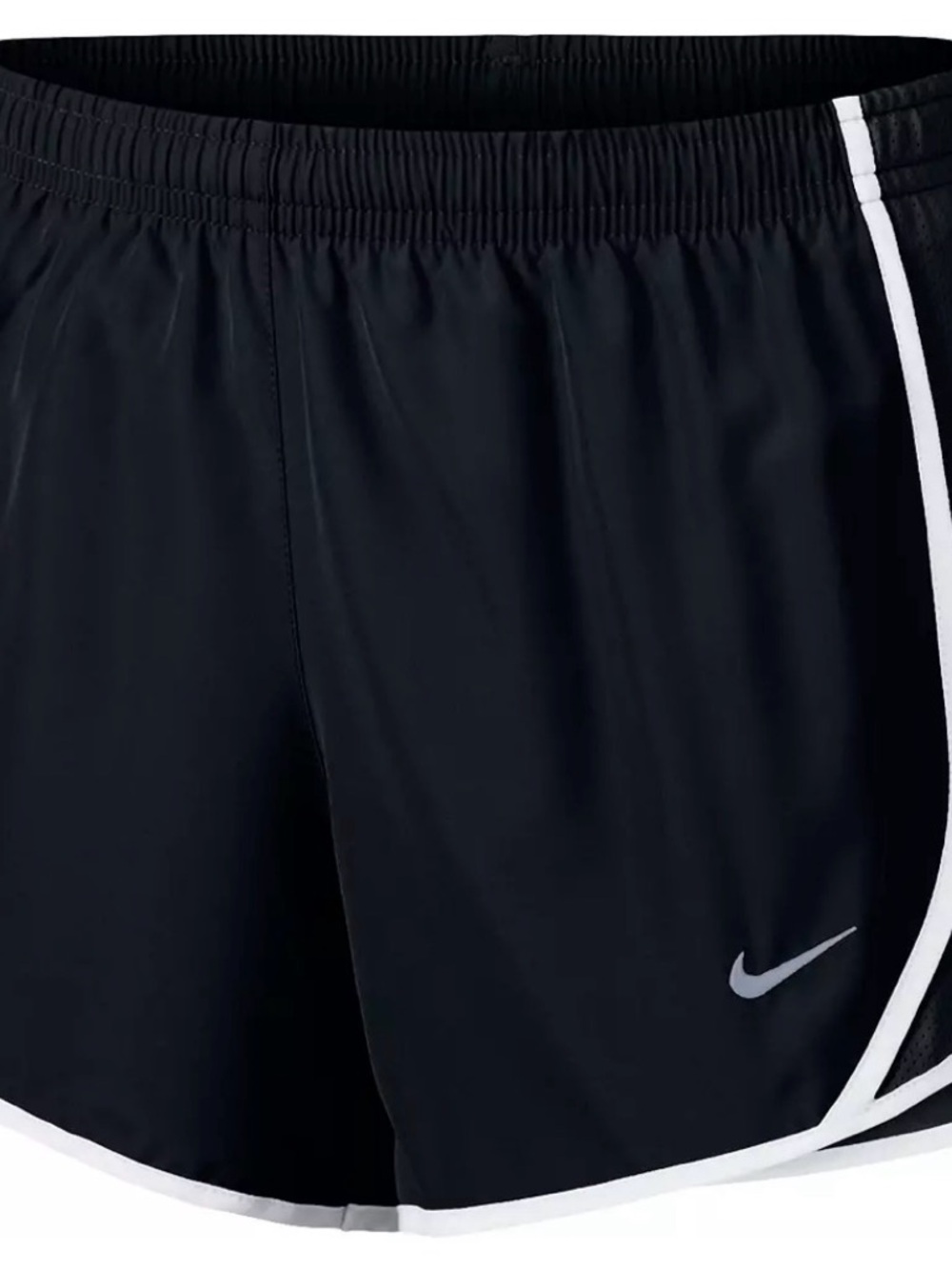 Nike Women’s Tempo Dry Fit Running Black Shorts with White Trim, Size Small
